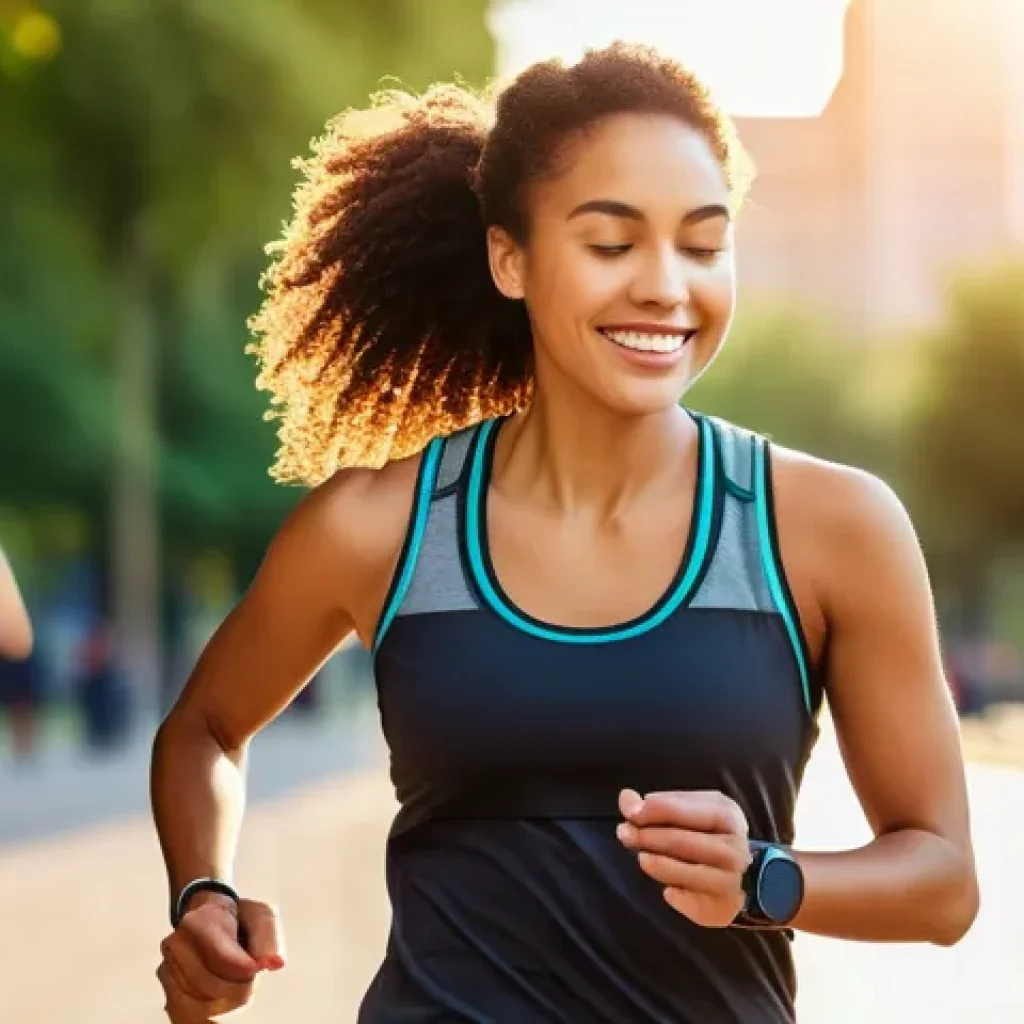 전자기기 시험 후기 모음 - **Prompt: The Active Wellness Smartwatch User**
A fit young adult, dressed in stylish athletic w...