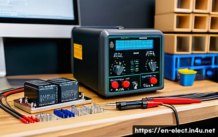 전자기기 실기 시험 도구 준비 - A well-organized electronics workbench setup featuring a digital multimeter with its probes neatly p...